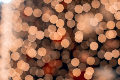 Defocused image of illuminated christmas lights