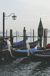 View of boats in sea