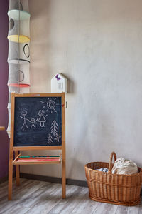 Close-up of empty blackboard