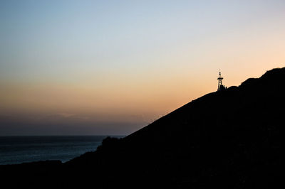 View of sea at sunset