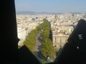 High angle shot of townscape