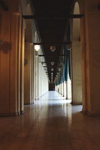 Empty corridor of building