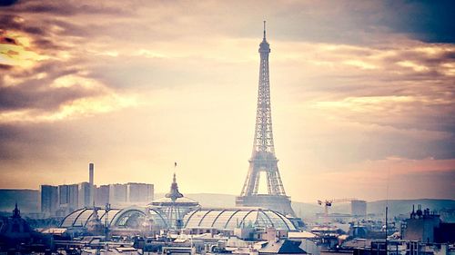 Eiffel tower with eiffel tower in background