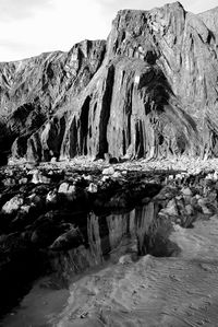 Rock formations at lakeside