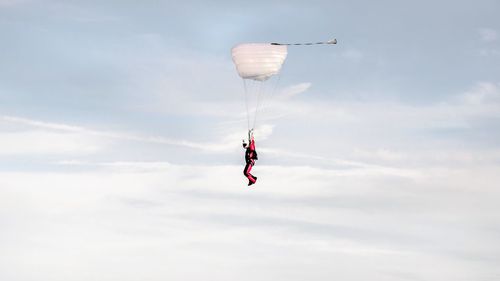 Low angle view of parachute