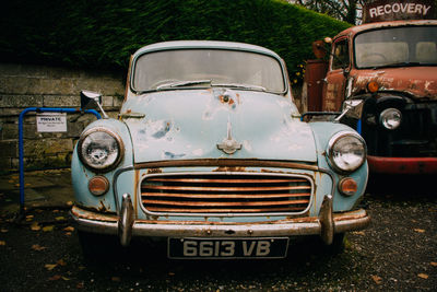 Cars parked in parking lot