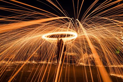 Light painting at night