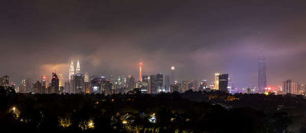 Night view of kuala lumpur