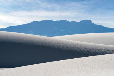 Scenic view of desert against sky