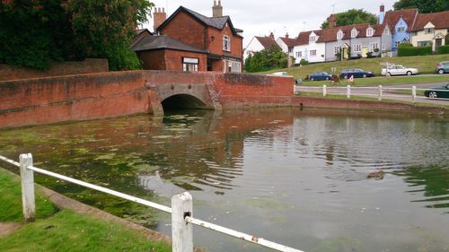 View of canal along buildings