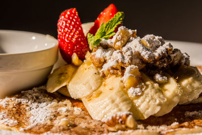 Close-up of dessert in plate