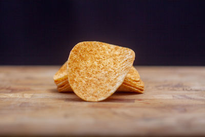 Close-up of cookies on cutting board
