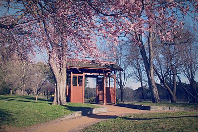 Built structure with trees in background