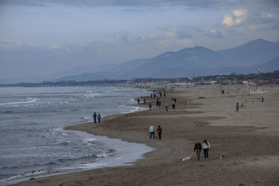 People walking at beach