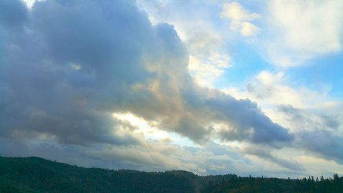 Scenic view of landscape against cloudy sky