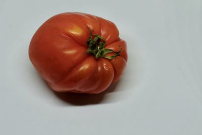 Close-up of tomatoes over white background