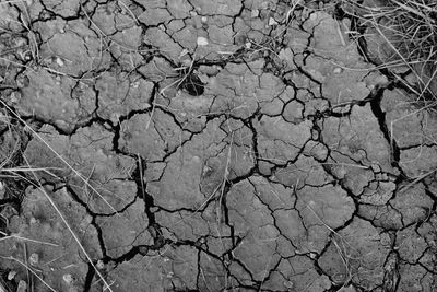 Full frame shot of cracked land