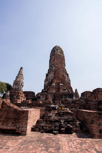 Low angle view of temple against sky