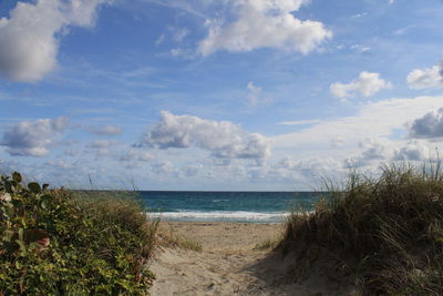 Scenic view of sea against sky