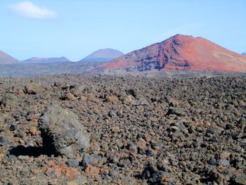 Scenic view of desert against sky