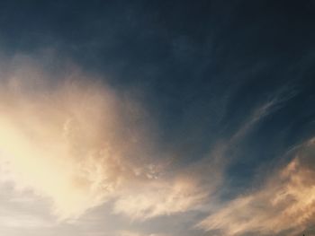 Low angle view of clouds in sky