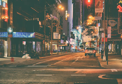 City street at night