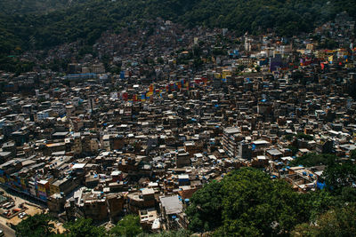 High angle shot of townscape