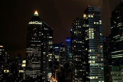 City skyline at night