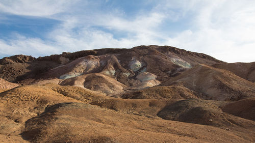 Scenic view of rock formations against sky