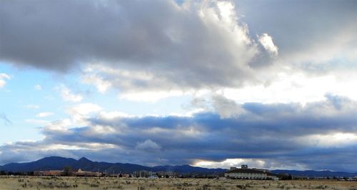 Panoramic view of built structure against sky