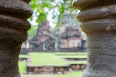 Close-up of a temple