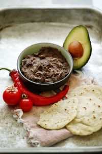 Close-up of served food