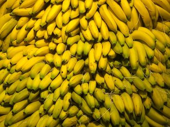 Full frame shot of yellow fruits for sale in market