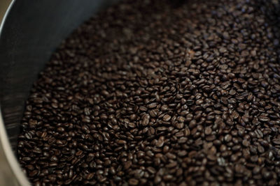 Close-up of roasted coffee beans