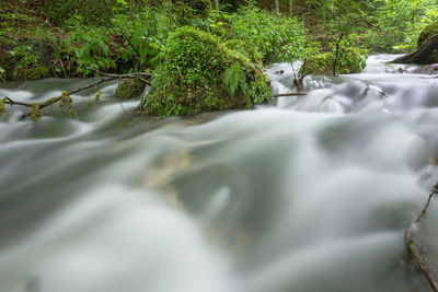 Stream flowing through rocks