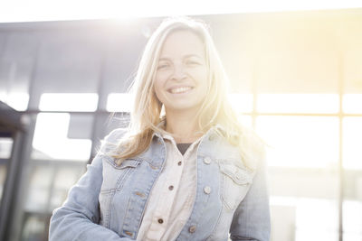 Portrait of smiling young woman