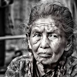 Close-up portrait of a woman