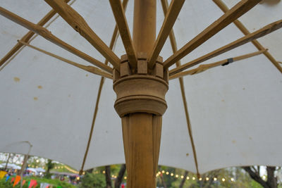 Low angle view of bridge against sky