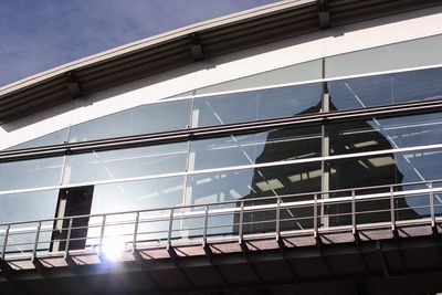 Low angle view of modern building against sky