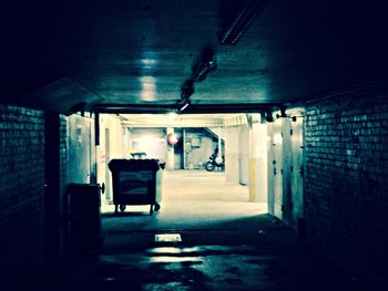 Empty corridor of building