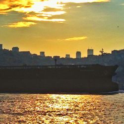 View of sea at sunset