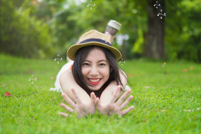 Portrait of a smiling young woman