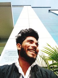 Portrait of young man smiling