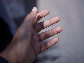 Close-up of human hand