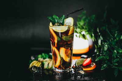 Close-up of drink on table