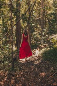 Woman in forest