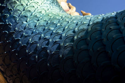 Close-up of stack of firewood