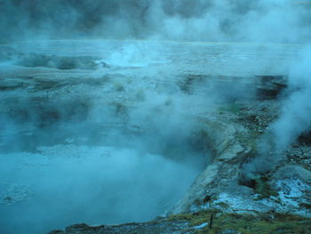 Scenic view of hot spring
