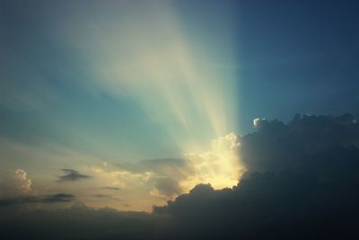 Low angle view of cloudy sky