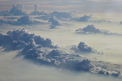 Aerial view of clouds in sky